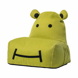 Limonkowy worek do siedzenia dla dzieci The Brooklyn Kids Hippo