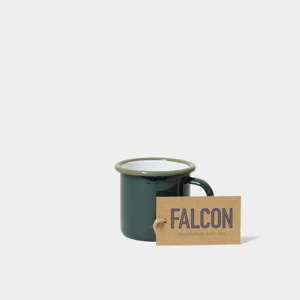 Ciemnozielony emaliowany kubeczek na espresso Falcon Enamelware, 160 ml