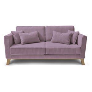 Różowa trzyosobowa sofa Bobochic Paris DOBLO