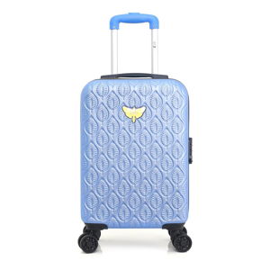Niebieska walizka fakturowana z 4 kółkami LPB Alicia, 31 l