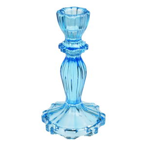 Wysoki niebieski szklany świecznik – Rex London