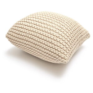 Szary puf w kształcie poduszki Bonami Essentials Knit