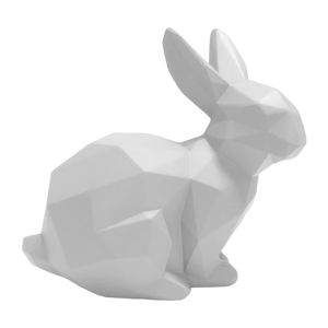 Biała dekoracja w kształcie króliczka PT LIVING Origami Bunny