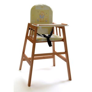 Brązowe drewniane krzesełko do karmienia Faktum Abigel