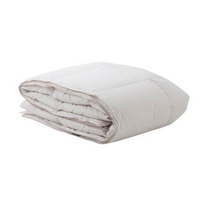 Biała kołdra z bawełny z wypełnieniem z gęsiego pierza Bella Maison, 195x215 cm