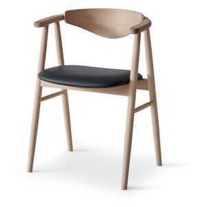 Czarno-naturalne skórzane krzesło Traditional  – Hammel Furniture