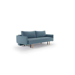Jasnoniebieska rozkładana sofa z podłokietnikami Innovation Frode Mixed Dance Light Blue