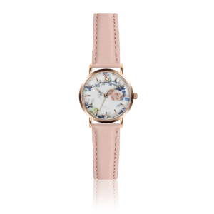 Damski zegarek z różowym paskiem ze skóry naturalnej Emily Westwood Magic