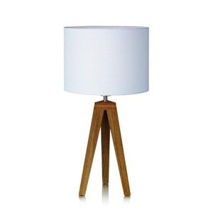 Biała lampa stołowa Markslöjd Kullen, ⌀ 28 cm