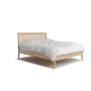 Łóżko ręcznie wykonane 2-osobowe z litego drewna brzozowego Kiteen Matinea, 160x200 cm