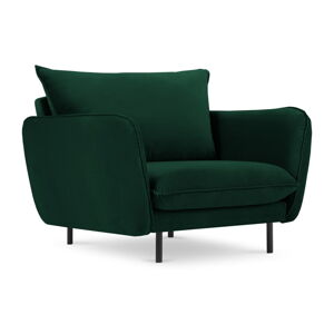 Ciemnozielony aksamitny fotel Vienna – Cosmopolitan Design