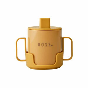 Musztardowy kubek dla dzieci Design Letters Mini Boss