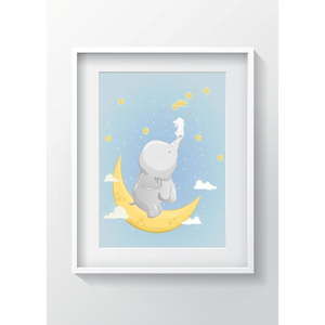 Obraz OYO Kids Elephant On The Moon, 24x29 cm