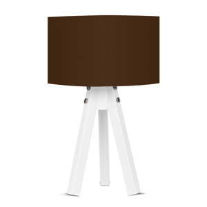 Lampa stołowa z brązowym abażurem Kate Louise Bianca
