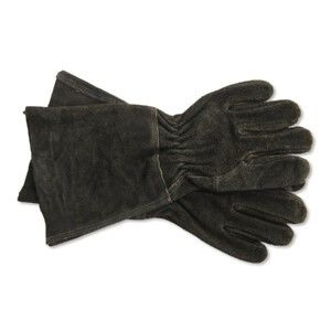 Czarne rękawice zamszowe Garden Trading Gaunlet Black, dł. 38,5 cm