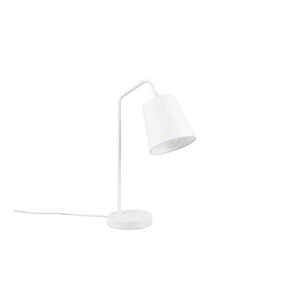 Biała lampa stołowa z tekstylnym kloszem (wysokość 45 cm) Buddy – Trio