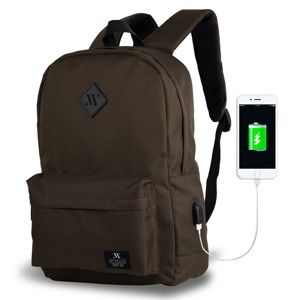 Ciemnobrązowy plecak z portem USB My Valice SPECTA Smart Bag