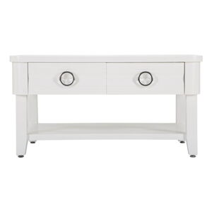 Biały stolik z litego drewna jodłowego 60x90 cm Shine – Mauro Ferretti