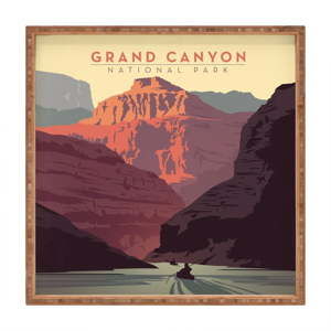 Drewniana taca dekoracyjna Grand Canyon, 40x40 cm
