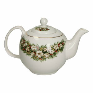 Porcelanowy dzbanek do herbaty ze świątecznym motywem Brandani Teiera Batuffoli