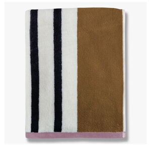 Białe/brązowe bawełniane ręczniki zestaw 2 szt. 40x60 cm Boudoir – Mette Ditmer Denmark